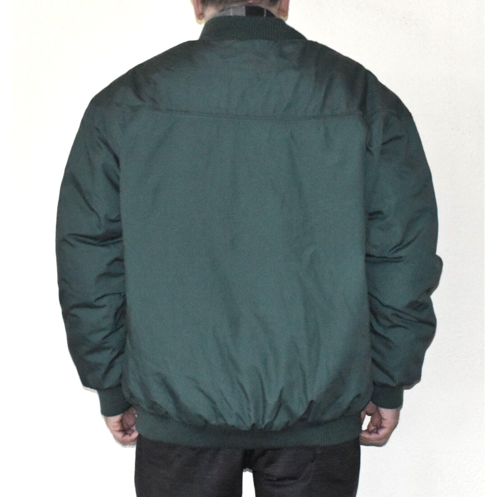 B5 NWT DERBY OF SAN FRANCISCO Pine Green Gold Paisley Lined Bomber Jacket Sz XXL - Picture 3 of 7